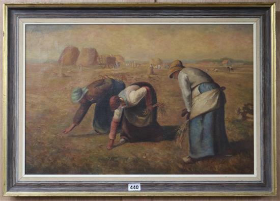 After Millet, oil on canvas, The Gleaners, 40 x 60cm